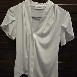 Calvin Klein Women's White Blous